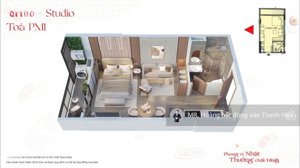 căn hộ studio a3-07 tầng 16 k park avenue - vinhomes thanh hóa : diện tích 29,7m² (thông thủy)