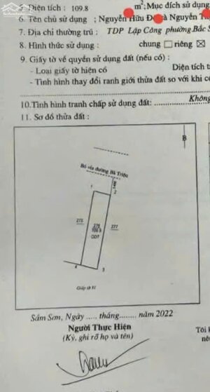 BÁN NHÀ 2 TẦNG MẶT BÀ TRIỆU SẦM SƠN CÁCH BIỂN 400M, TIỆN ĐỂ Ở, KINH DOANH