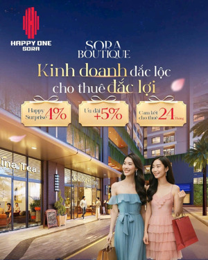 shophouse happy one sora thủ đức - vị trí vàng đầu tư sinh lời - kinh doanh đa ngành