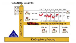 đất 70m2 phân nền đường xe hơi vào đc