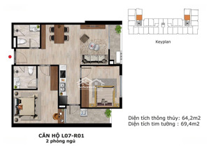 căn hộ 65m2 giá chỉ từ 596 triệu