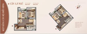 căn 1,5pn tầng trung rose residence hoàng huy commerce giai đoạn 2 giá chỉ 1,7xx tỷ