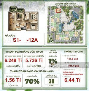 bán 3 phòng ngủ 111m2 eco retreat long an, có vườn mây, view biệt thự đảo, quảng trường trung tâm