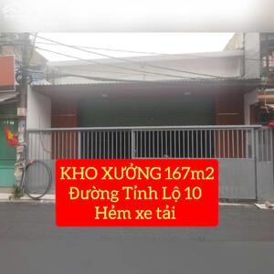 Kho xưởng ở Tỉnh lộ 10 ,giá thuê 25tr/tháng