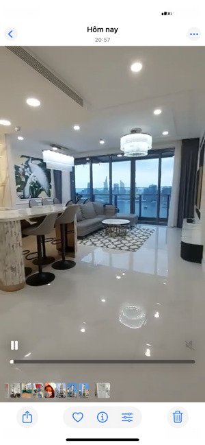 cho thuê căn hộ full nội thất cao cấp sunwah silver, nguyễn hữu cảnh, 105m2. giá 43tr